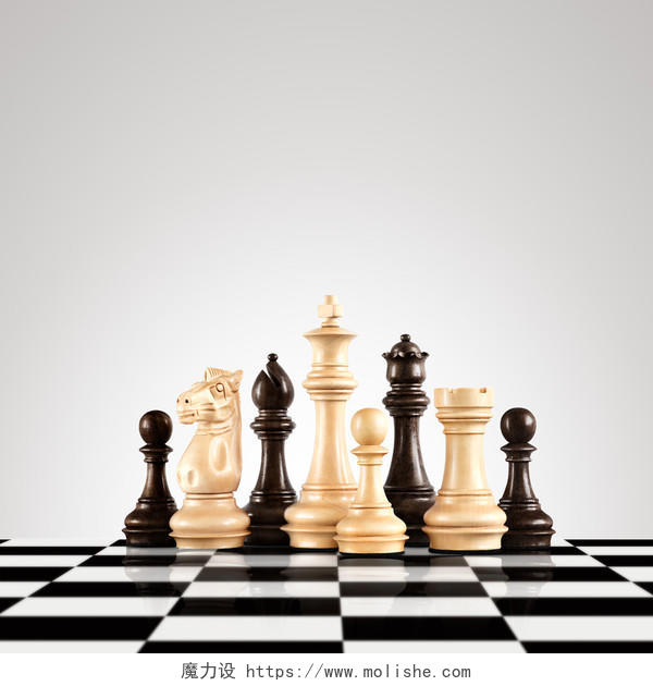 国际象棋棋盘黑白棋盘黑白旗子领导力提升